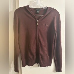 Women’s brown Hale Bob zipper hoodie Sweater L